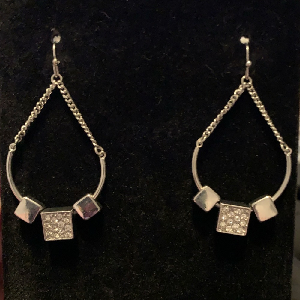 Nicole Miller Dangling Earrings Silver